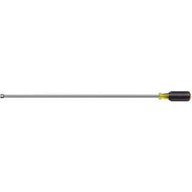 Klein Tools 21 3/4" Silver/Yellow/Black Steel Cushion-Grip Nut Driver With Rubber Handle