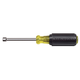 Klein Tools 6 3/4" Silver/Yellow/Black Steel Cushion-Grip Nut Driver With Rubber Handle