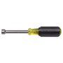 Klein Tools 6 3/4" Silver/Yellow/Black Steel Cushion-Grip Nut Driver