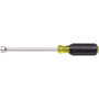 Klein Tools 9 3/4" Silver/Yellow/Black Steel Cushion-Grip Nut Driver With Rubber Handle