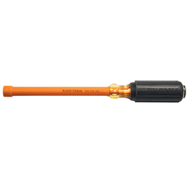 Klein Tools 9 3/4" Silver/Yellow/Black Steel Nut Driver With High-Dielectric Plastic Handle