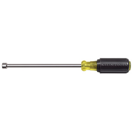 Klein Tools 9 3/4" Silver/Yellow/Black Steel Cushion-Grip Nut Driver