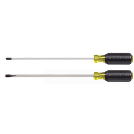 Klein Tools 10" Silver/Yellow/Black Steel Cushion-Grip Screwdriver Set