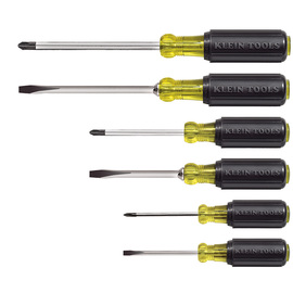 Klein Tools Silver/Yellow/Black Steel Cushion-Grip Screwdriver Set