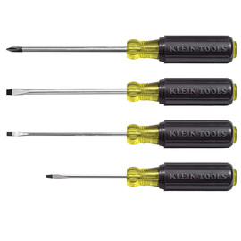 Klein Tools 5 1/2" - 7 1/2" Silver/Yellow/Black Steel Cushion-Grip Screwdriver Set