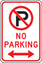 Accuform Signs® 18" X 12" Red/Black/White Engineer Grade Reflective Aluminum Parking And Traffic Sign "NO PARKING"