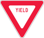 Accuform Signs® 24" X 24" White/Red Engineer Grade Reflective Aluminum Parking And Traffic Sign "YIELD"