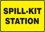 Accuform Signs® 10" X 14" Black/Yellow Plastic Safety Sign "SPILL-KIT STATION"