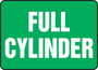 Accuform Signs® 7" X 10" White/Green Aluminum Safety Sign "FULL CYLINDER"