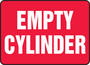 Accuform Signs® 7" X 10" Red/White Aluminum Safety Sign "EMPTY CYLINDER"