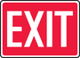 Accuform Signs® 10" X 14" White/Red Plastic Safety Sign "EXIT"