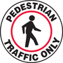 Accuform Signs® 17" Red/Black/White Adhesive Vinyl Slip-Gard™ Floor Sign "PEDESTRIAN TRAFFIC ONLY"