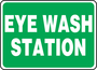 Accuform Signs® 7" X 10" White/Green Plastic Safety Sign "EYE WASH STATION"