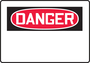 Accuform Signs® 7" X 10" Red/Black/White Plastic Safety Sign "DANGER"