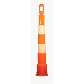 Cortina Safety Products 49" Orange/White Polyethylene Channelizer