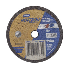 Norton® 3" X 1/16" X 3/8" NorZon Plus® Coarse Grit Ceramic Alumina Type 01/41 Cut Off Wheel