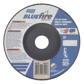 Norton® 5" X 1/16" X 7/8" BlueFire®/RightCut® Extra Coarse Grit Aluminum Oxide Type 27/42 Depressed Center Cut Off Wheel