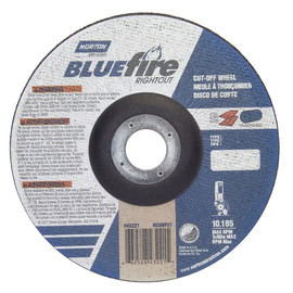 Norton® 6" X 1/16" X 7/8" BlueFire®/RightCut® 36 Grit Aluminum Oxide Type 27/42 Depressed Center Cut Off Wheel