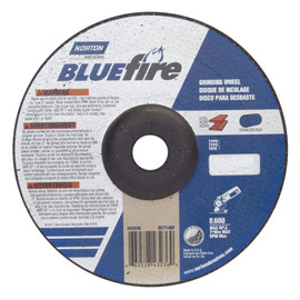 Norton® 7" X 1/4" X 7/8" BlueFire® Extra Coarse Grit Zirconia Alumina Type 27 Depressed Center Grinding Wheel