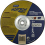 Norton® 9" X 1/8" X 5/8" - 11" NorZon Plus® Extra Coarse Grit Ceramic Alumina Type 27 Depressed Center Combination Wheel