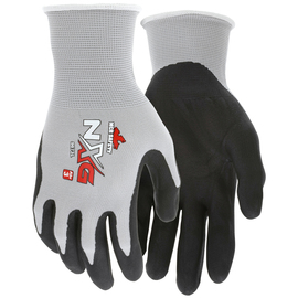 MCR Safety® X-Large NXG 13 Gauge Black Nitrile Palm And Fingertips Coated Work Gloves With Black Nylon Liner And Knit Wrist