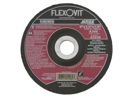 FlexOVit® 6" X 1/4" X 7/8" HIGH PERFORMANCE™ 30 Grit Aluminum Oxide Grain Type 27 Depressed Center Grinding Wheel