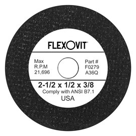 FlexOVit® 2 1/2" X 1/2" X 3/8" HIGH PERFORMANCE™ 36 Grit Aluminum Oxide Grain Type 1 Grinding Wheel