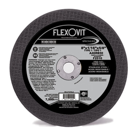 FlexOVit® 8" X 1/16" X 5/8" SPECIALIST® STAINLESS STEEL 46 Grit Aluminum Oxide Grain Type 1 Cut Off Wheel