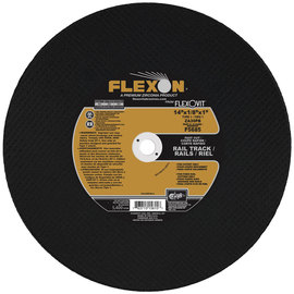 FlexOVit® 14" X 1/8" X 1" FLEXON® RAILTRACK 30 Grit Zirconia Alumina Grain Type 1 Cut Off Wheel