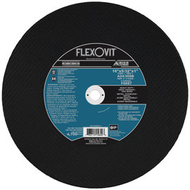 FlexOVit® 16" X 5/32" X 1" HIGH PERFORMANCE™ 24 - 30 Grit Aluminum Oxide Grain Type 1 Cut Off Wheel