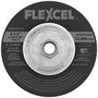 FlexOVit® 4 1/2" X 1/8" X 5/8" - 11 FLEXCEL® 12 - 36 Grit Aluminum Oxide Grain Type 27 Spin-On Grinding Wheel