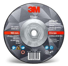 3M™ 6" X 0.25" X 5/8" - 11  Ceramic Grain T27 Grinding Wheel