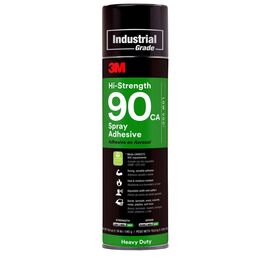 3M™ Hi-Strength Spray Adhesive 90 CA, Low VOC <25%, Clear, 24 fl oz Can (Net Wt 19.0 oz)