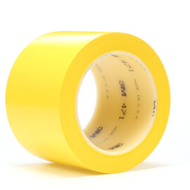 3M 3" X 36.0 yd Yellow 3M™ 0.03 mm -  0.1 mm Rubber Industrial Vinyl Tape