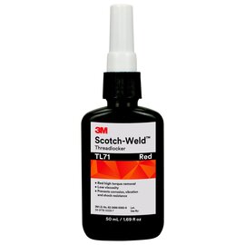 3M™ Scotch-Weld™ Threadlocker TL71, Red, 50 mL Bottle