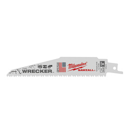 Milwaukee® SAWZALL®/THE WRECKER™ 1" X .062" X 6" Demolition/Bi-Metal Reciprocating Saw Blade 7/11 Teeth Per Inch