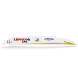 Lenox® Gold®/T2™ Technology 7/8" X .062" X 9" Bi-Metal/Demolition Reciprocating Saw Blade 6 Teeth Per Inch