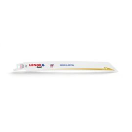 Lenox® Gold®/T2™ Technology 3/4" X .050" X 8" Bi-Metal Reciprocating Saw Blade 10 Teeth Per Inch