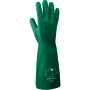 SHOWA™ X-Small Green Cotton Flock Lined 15 mil Nitrile Chemical Resistant Gloves