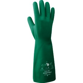 SHOWA™ Small Green Unlined Lined 22 mil Nitrile Chemical Resistant Gloves