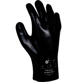 SHOWA™ X-Large Black Cotton Jersey Lined PVC Chemical Resistant Gloves