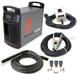 Hypertherm® 200-600 V Powermax105 SYNC™ Automated Plasma Cutter With CPC Port, Voltage Divider, 180 Degree Machine Torch, 50' Lead And Remote Pendant