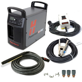 Hypertherm® 200-600 V Powermax65 SYNC™ Automated Plasma Cutter With CPC Port, Voltage Divider, 180 Degree Machine Torch, 50' Lead And Remote Pendant