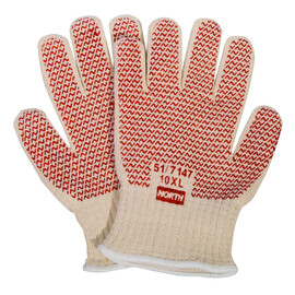 North® by Honeywell Cream 7 Gauge Hot Mill Gloves With Knit Wrist And Cotton Lining