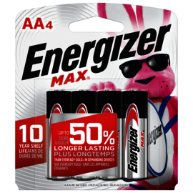 Energizer® Max® AA 1.5 Volt Batteries (4 Per Package)