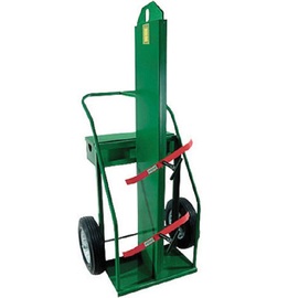 Anthony Welded Products 2 Cylinder Cart With Auto Pneumatic Wheels And Continuous Handle