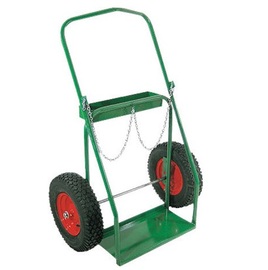 Anthony Welded Products 2 Cylinder Cart With Pneumatic Wheels And Ergonomic Handle