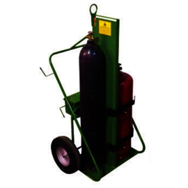 Saf-T-Cart 2 Cylinder Cart With Semi-Pneumatic Wheels And Continuous Handle