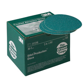 3M™ 5" Dia 36 Grit Green Corps™ Abrasive Material