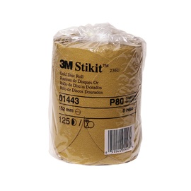 3M™ 6" Dia X 0.0 NP Arbor P80 Grit Stikit™ Aluminum Oxide PSA Disc Roll